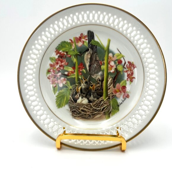 B&G "The Fledglings" Limited Edition Decorative Bird Plate Signed Marilyn Leader - Picture 3 of 8